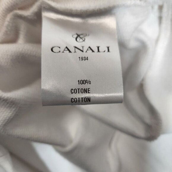 New Canali Black Edition Crewneck Cotton Sweatshirt In White Size 52 (US Large) - Picture 9 of 11